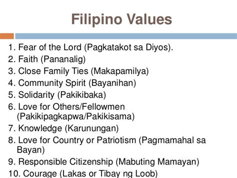 values oriented in tagalog|THE FILIPINO MIND: UNDERSTANDING THE .